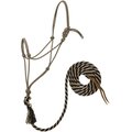 Weaver Leather Silvertip No. 95 Rope Horse Halter & 10-ft Lead, Black/Tan