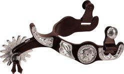 Weaver Leather Engraved German Silver Trim Men's Show Spurs