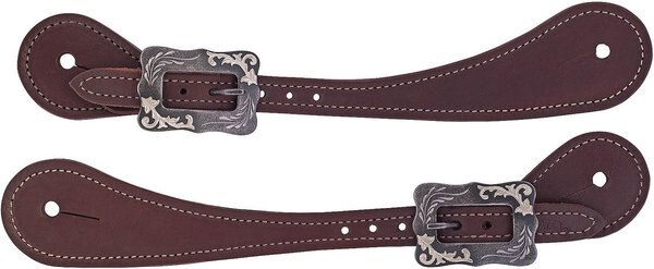 Weaver Leather Men's Shaped Oiled Harness Leather Spur Straps slide 1 of 2