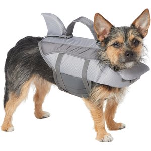 Frisco Shark Dog Life Jacket, Gray, X-Small