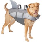 Frisco Shark Dog Life Jacket, Gray, Large