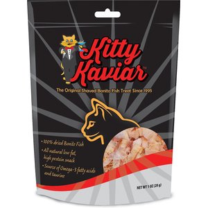 Pet Healthy Brands Kitty Kaviar 100% Dried Bonito Fish Cat Treats, 1-oz bag