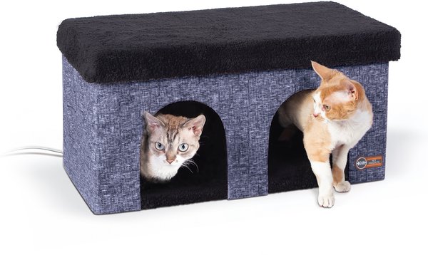 K&H Pet Products Thermo-Kitty Cat Duplex, Classy Navy slide 1 of 9