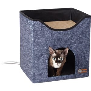 K&H Pet Products Thermo-Kitty Cat Playhouse, Classy Navy