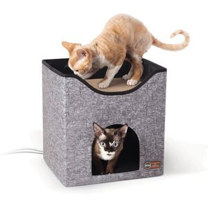 K&H Pet Products Thermo-Kitty Cat Playhouse, Classy Gray