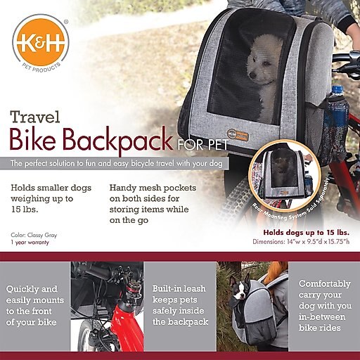 K&H Pet Products Travel Bike Dog Backpack