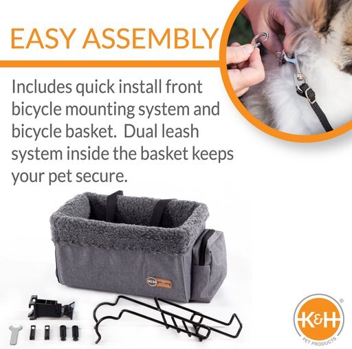 K&H Pet Products Travel Dog Bike Basket, Large