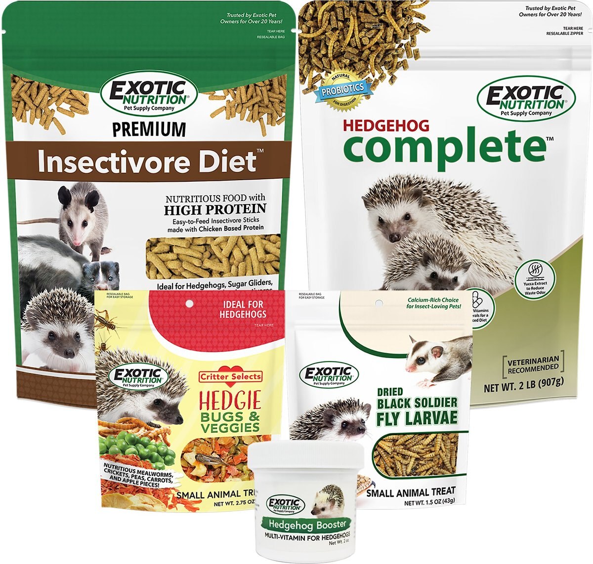 EXOTIC NUTRITION Hedgehog Food Starter Kit