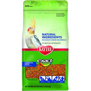 Kaytee Exact Rainbow Cockatiel Bird Food, 2.5-lb bag
