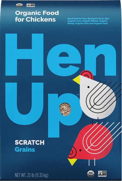 Hen Up Scratch Grains Organic Chicken Food, 25-lb bag slide 1 of 10