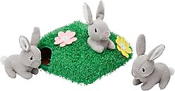 Frisco Spring Bunny Burrow Hide & Seek Plush Squeaky Dog Toy, Medium