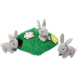 Frisco Spring Bunny Burrow Hide & Seek Plush Squeaky Dog Toy, Medium/Large