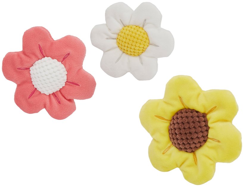 FRISCO Easter Spring Flowers Plush Dog Toy, 3 count - Chewy.com