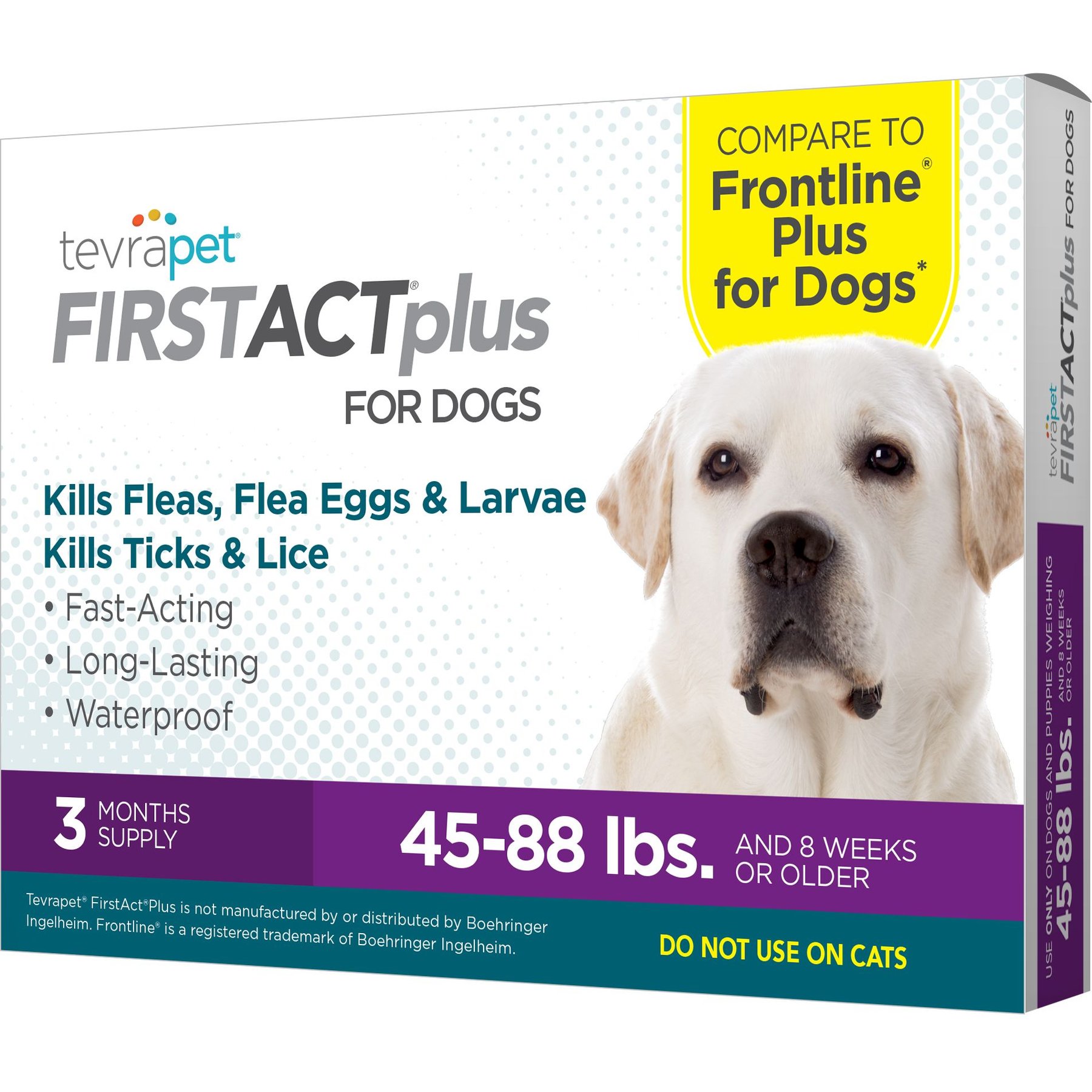 TEVRAPET FirstAct Plus Flea Tick Spot Treatment for Dogs 45