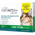 TevraPet FirstAct Plus Flea & Tick Spot Treatment for Cats, Over 1.5 lbs, 3 Doses (3-mos. supply)