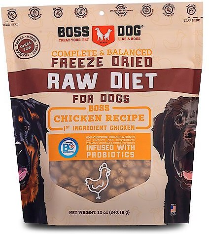 Boss Dog Chicken Flavor Freeze Dried Dog Food, 12-oz pouch slide 1 of 6