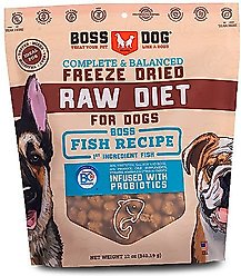 Boss Dog Fish Flavor Freeze-Dried Dog Food, 12-oz pouch