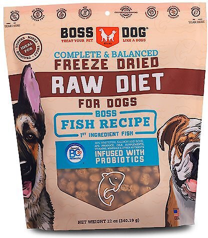 Boss Dog Fish Flavor Freeze Dried Dog Food, 12-oz pouch slide 1 of 7