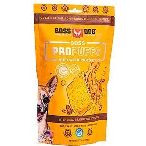 Boss Dog Propuffs Peanut Butter Dog Treats, 6-oz pouch