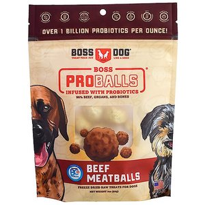Boss Dog Proballs Beef Freeze-Dried Dog Treats, 3-oz pouch