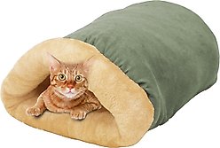 Jespet GooPaws Covered Cat & Dog Bed, Sage Green
