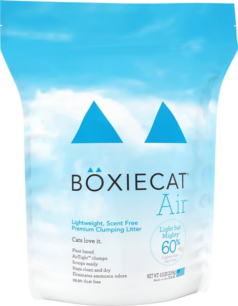 Boxiecat Air Lightweight Unscented Premium Clumping Cat Litter, 6.5-lb bag slide 1 of 6