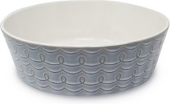 Pioneer Pet Loop Ceramic Dog & Cat Bowl, Gray, Small