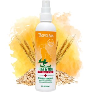 TropiClean Natural Flea & Tick Bite Relief Dog Spray, 8-oz bottle