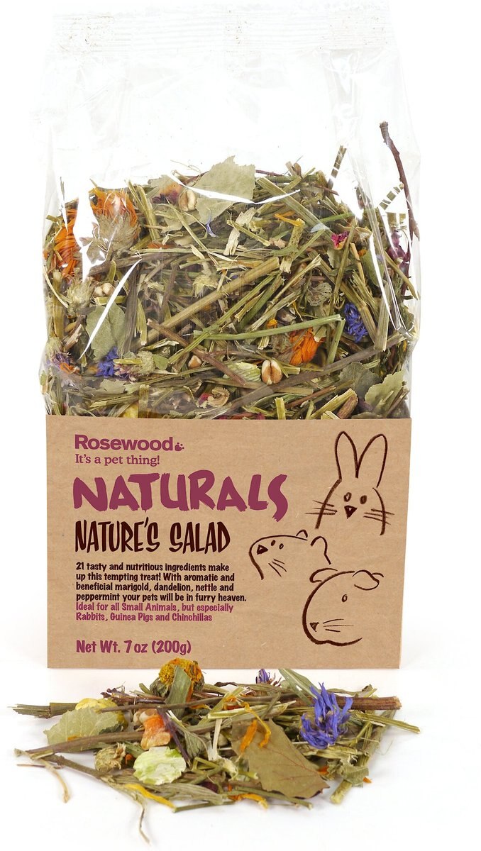 NATURALS BY ROSEWOOD Nature's Salad Small Pet Treats, 7oz bag, case of