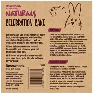Naturals by Rosewood Celebration Cake Small Pet Treats, 1 count