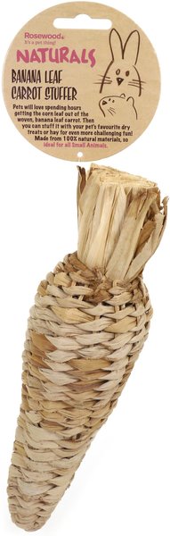 Naturals by Rosewood Banana Leaf Carrot Stuffer Small Pet Toy, 3 count slide 1 of 2