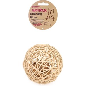 Naturals by Rosewood Rattan Wobble Ball Small Pet Toy, Large