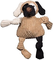HuggleHounds Huggle Mutts Patches the Mutt Tough Squeaky Plush Dog Toy, Large