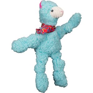 HuggleHounds Wild Things Llama Knottie Tough Squeaky Plush Dog Toy, Small