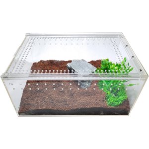 HerpCult Acrylic Insect & Reptile Terrarium, Clear Top, Large