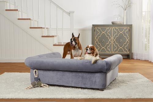 Show full view: Enchanted Home Pet Jackson Dog Sofa, Grey, Large slide 3 of 9