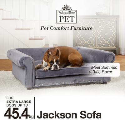 Show full view: Enchanted Home Pet Jackson Dog Sofa, Grey, Large slide 5 of 9