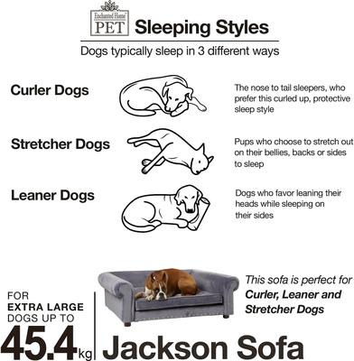 Show full view: Enchanted Home Pet Jackson Dog Sofa, Grey, Large slide 6 of 9