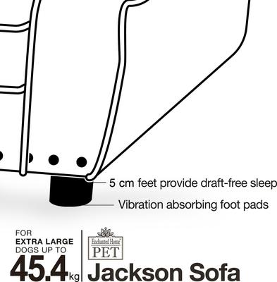 Show full view: Enchanted Home Pet Jackson Dog Sofa, Grey, Large slide 8 of 9