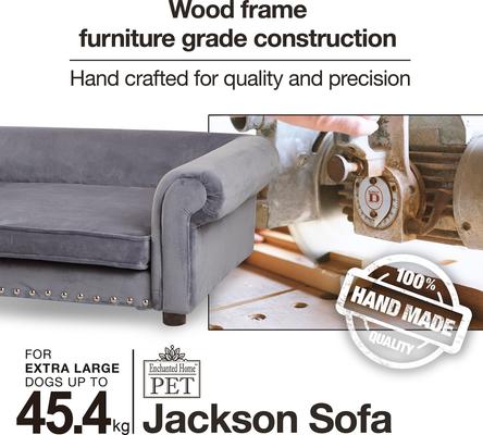 Show full view: Enchanted Home Pet Jackson Dog Sofa, Grey, Large slide 9 of 9