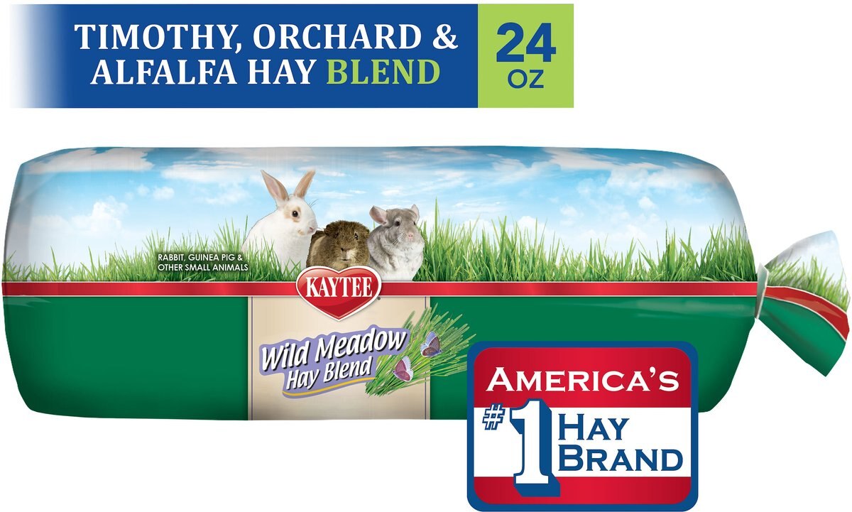 KAYTEE Wild Meadow Hay Blend Rabbit Food, 24oz bag