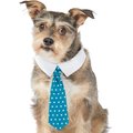 Frisco Polka Dot Dog & Cat Neck Tie, Teal, X-Small/Small