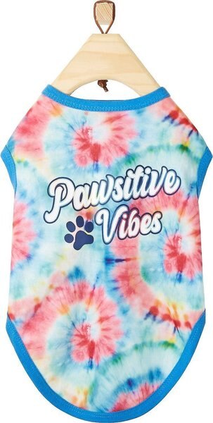 Frisco Pawsitive Vibes Tiedye Print Dog & Cat T-Shirt, X-Large slide 1 of 6