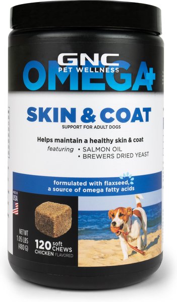 GNC Pets Skin & Coat Dog Supplement, 120 count slide 1 of 3