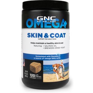 GNC Pets Skin & Coat Dog Supplement, 120 count