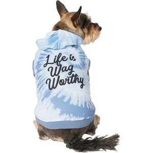 Frisco Life Is Wag Worthy Tiedye Print Dog & Cat Hoodie, Small