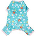 Frisco Teal Floral Dog & Cat Jersey PJs, Large
