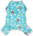 Frisco Teal Floral Dog & Cat Jersey PJs, Large