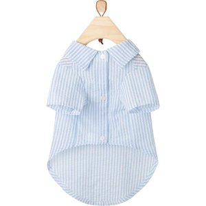 Frisco Striped Lightweight Dog & Cat Button Up Shirt, X-Large