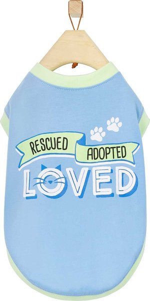 Frisco Rescued, Adopted, Loved Dog & Cat T-Shirt, Blue, Large slide 1 of 6